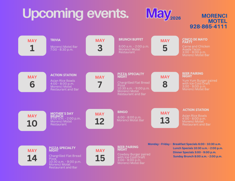 Motel Happenings May 2026